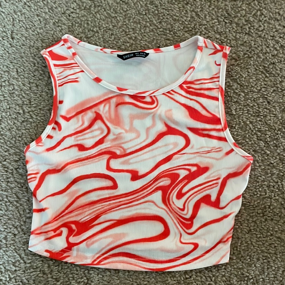 Shein marbled crop top, size small